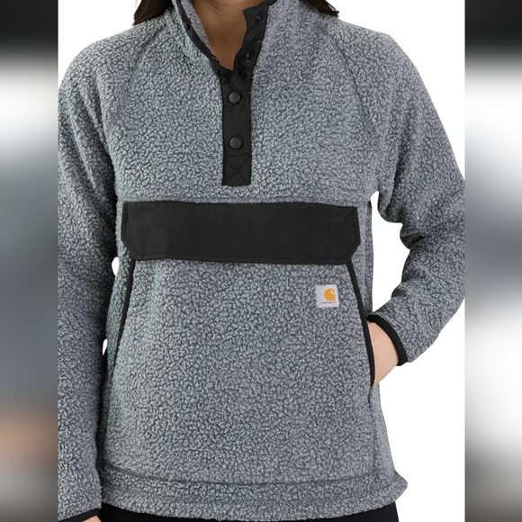 Carhartt Tops - CARHARTT RELAXED FIT FLEECE SNAP FRONT PULLOVER